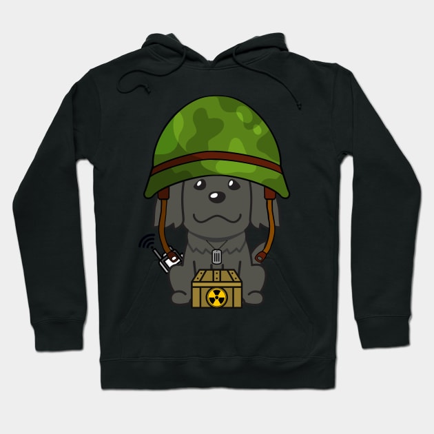 Cute dog is a soldier Hoodie by Pet Station